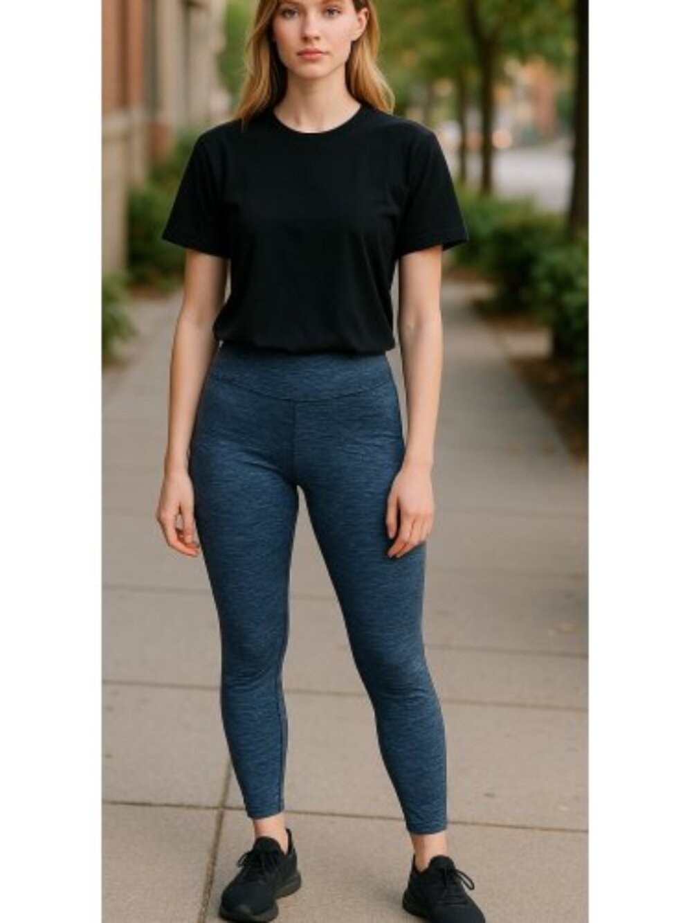 SO Blue Print Yoga Pants Leggings Ladies SMALL